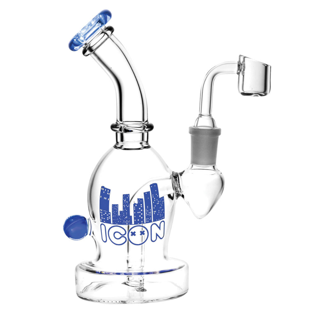 Diamond Glass Icon Ori Dab Rig | 7 Inch - Blue