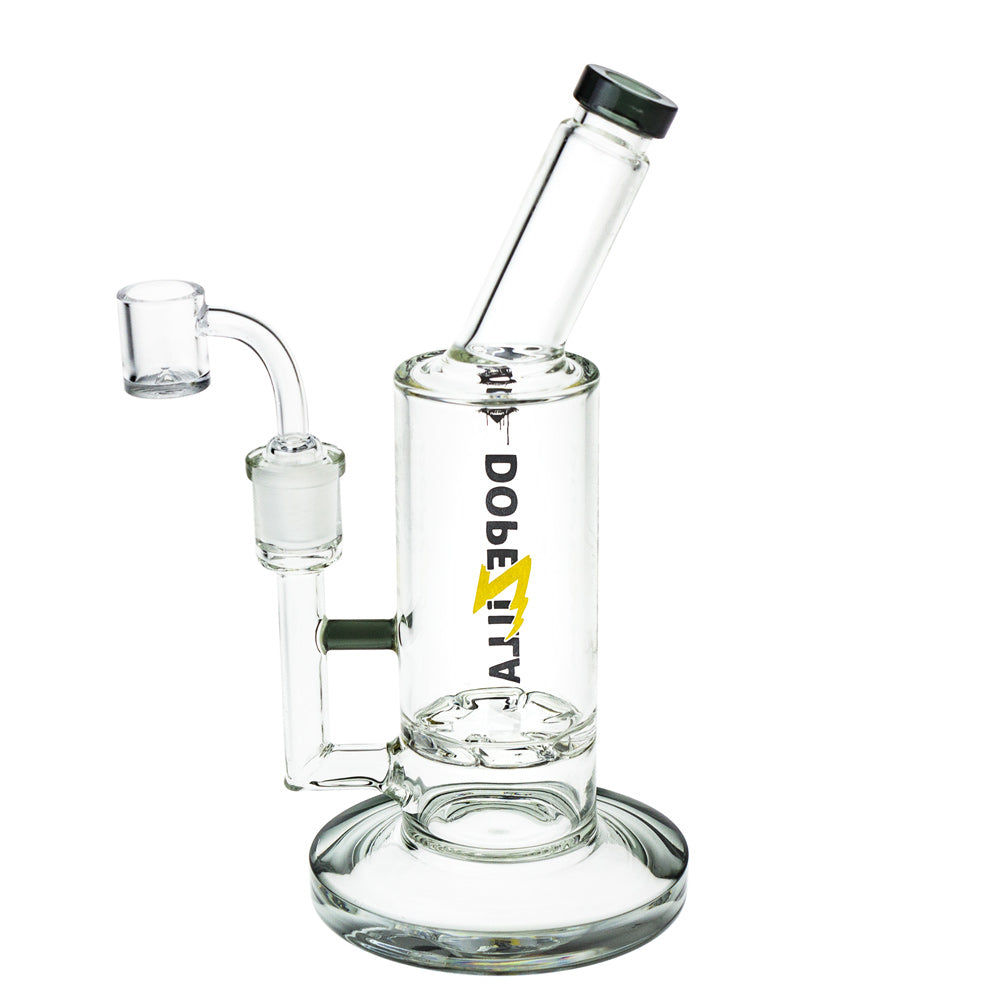 Dopezilla Glass Lycan Dab Rig | 9 Inches | Transparent Black | Side view 2