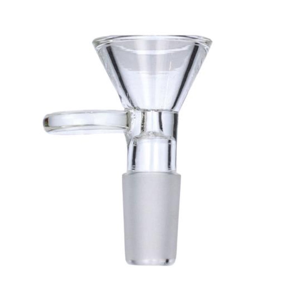 Glass Bowl With Handle | 14.5mm | Male Joint | Clear