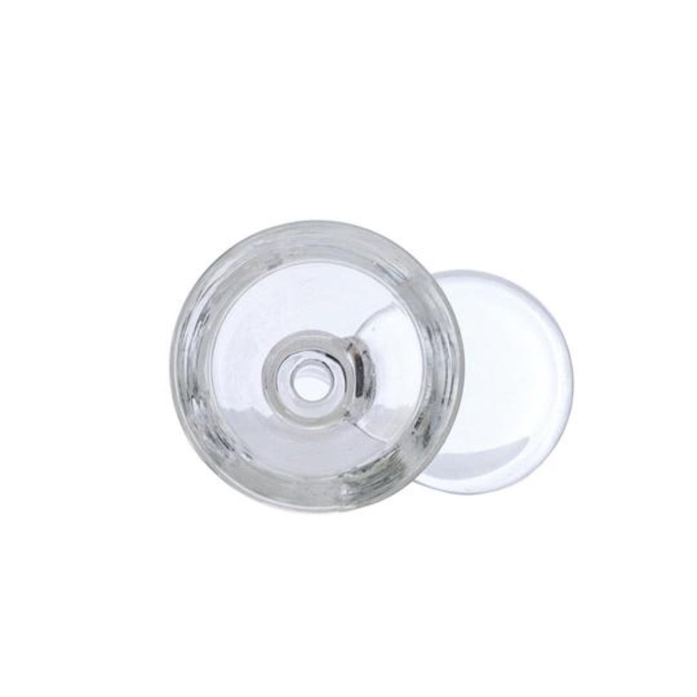 Glass Bowl With Handle | 14.5mm | Male Joint | Clear | top view