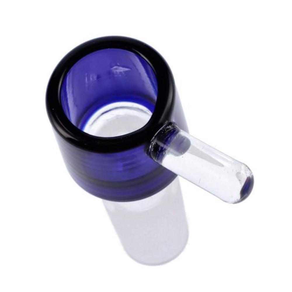 Dopezilla Glass Replacement Bowl With Handle | 14.5mm Male | Dark Blue | top view