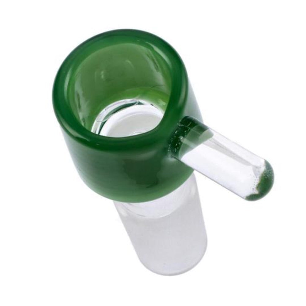 Dopezilla Glass Replacement Bowl With Handle | 14.5mm Male | Milky Jade | top view