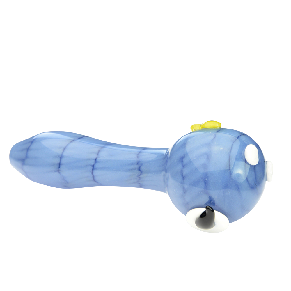 Empire Glassworks Bomber Spoon Pipe - Blue - Side view 