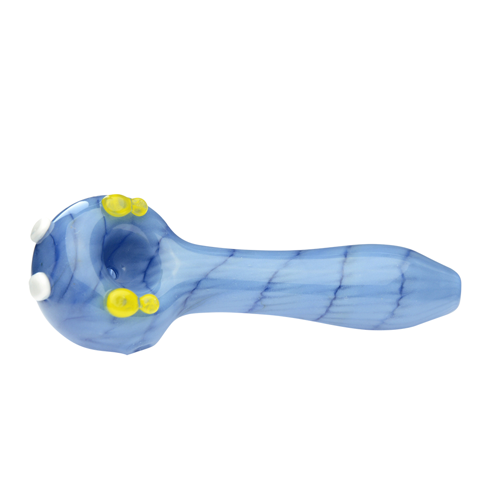 Empire Glassworks Bomber Spoon Pipe - Blue - Top view 
