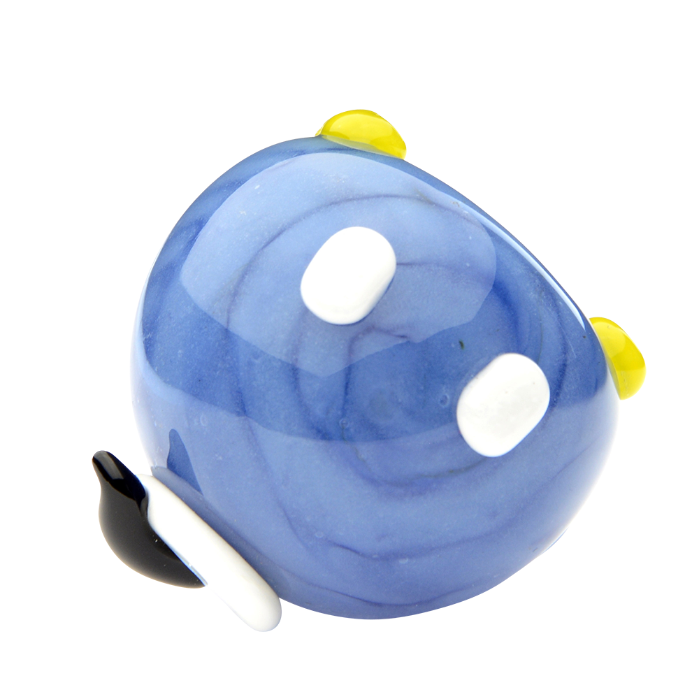 Empire Glassworks Bomber Spoon Pipe - Blue - Close up bowl