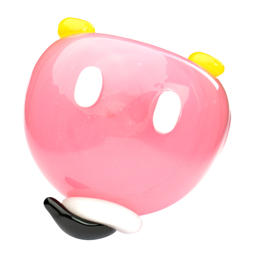 Empire Glassworks Bomber Spoon Pipe - Pink - Close up bowl