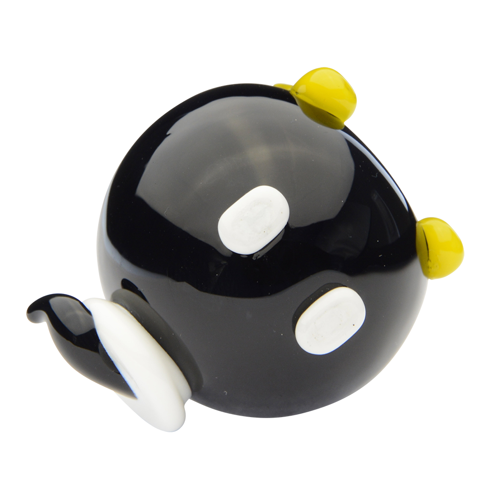 Empire Glassworks Bomber Spoon Pipe - Black - Close up bowl
