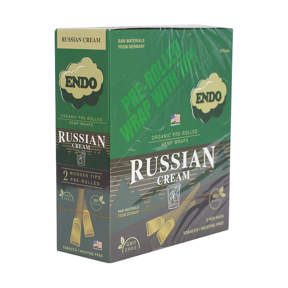 Endo Pre-Rolled Hemp Wraps - 15 Pack | Cream