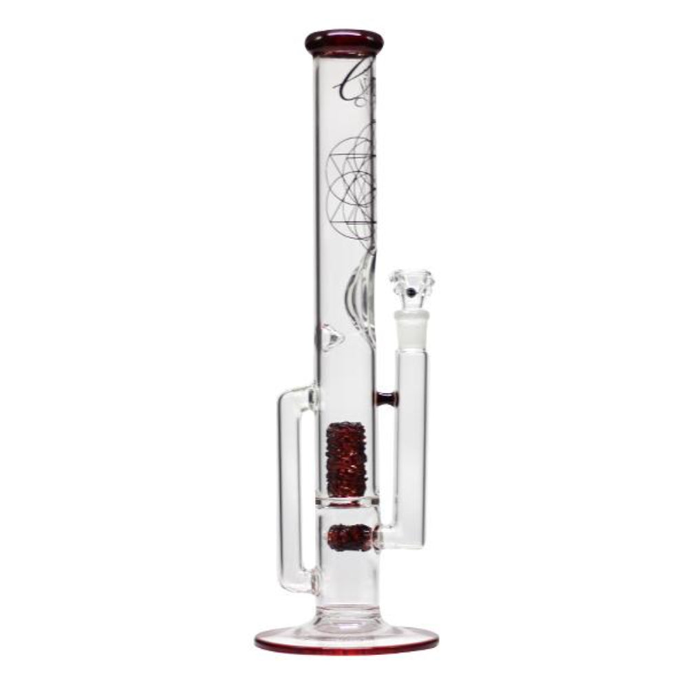Envy Glass 17 Inch Straight Tube Bong with Dual Pop Rocks Perc