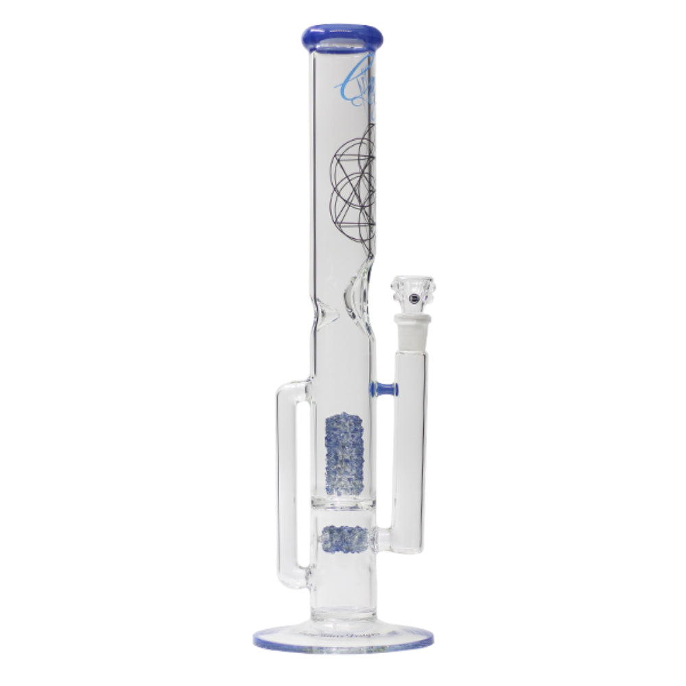 Envy Glass 17 Inch Straight Tube Bong with Dual Pop Rocks Perc