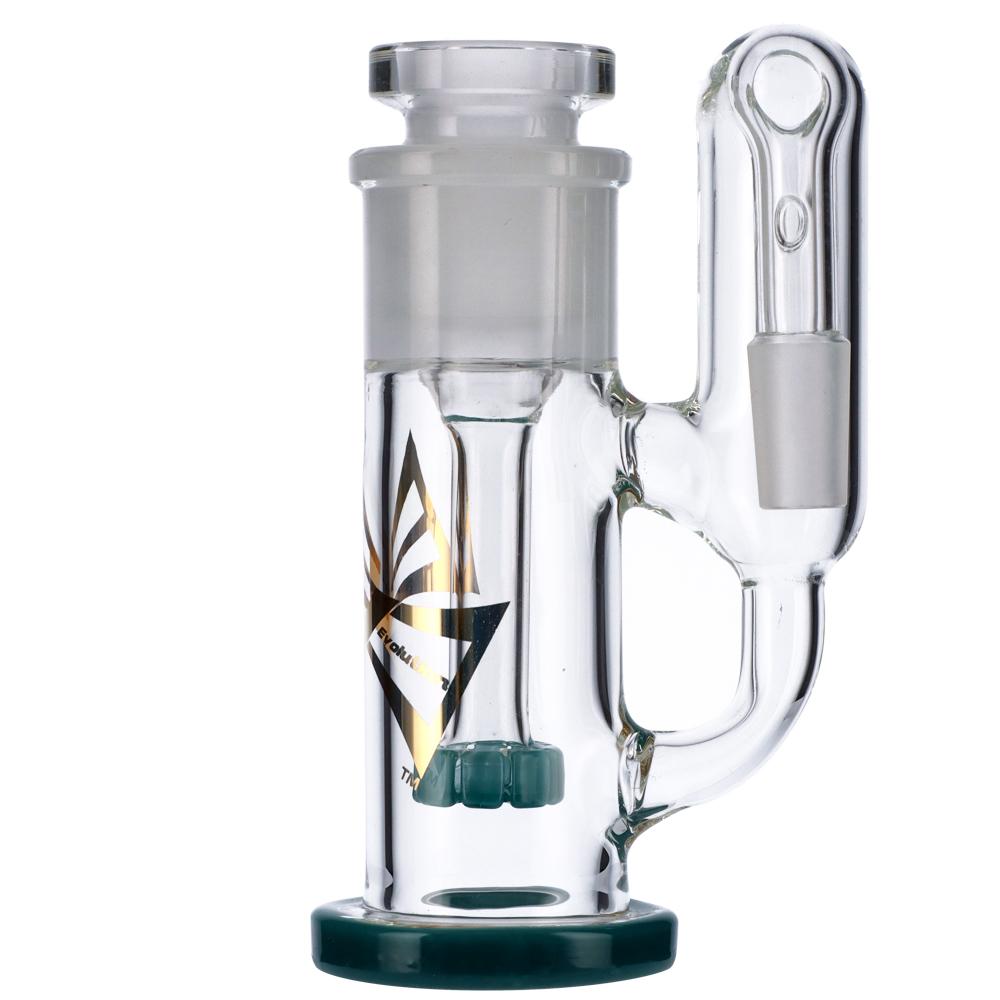 Evolution Ash Catcher with Removable Showerhead Perc | 14.5mm Male | Light Blue | side view 1