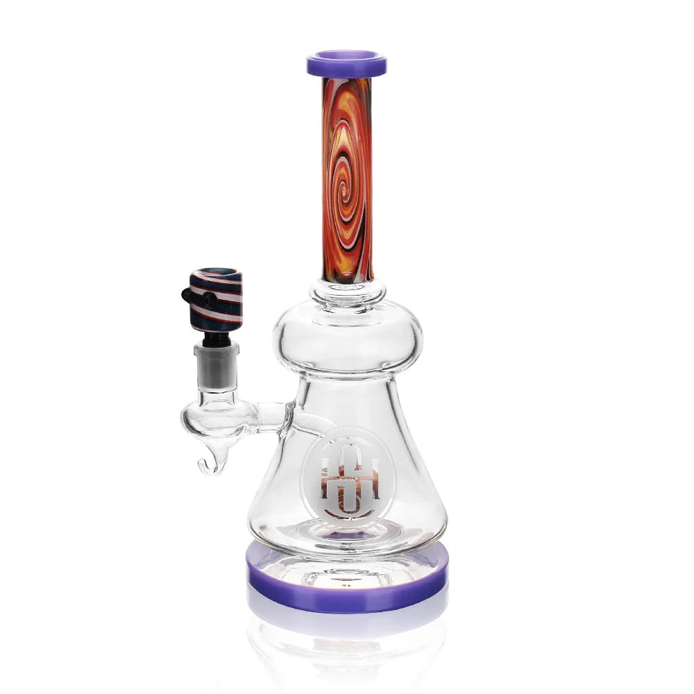 High Society Pegasi Premium Wig Wag Bong | Purple | side view 2