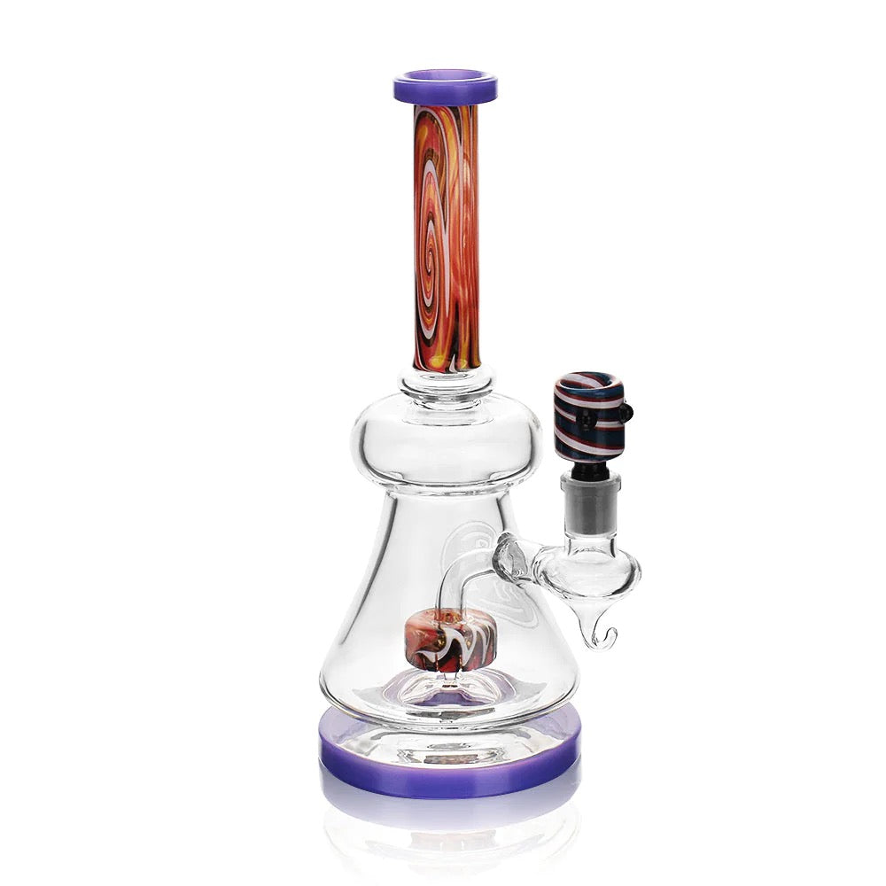 High Society Pegasi Premium Wig Wag Bong | Purple | side view 1