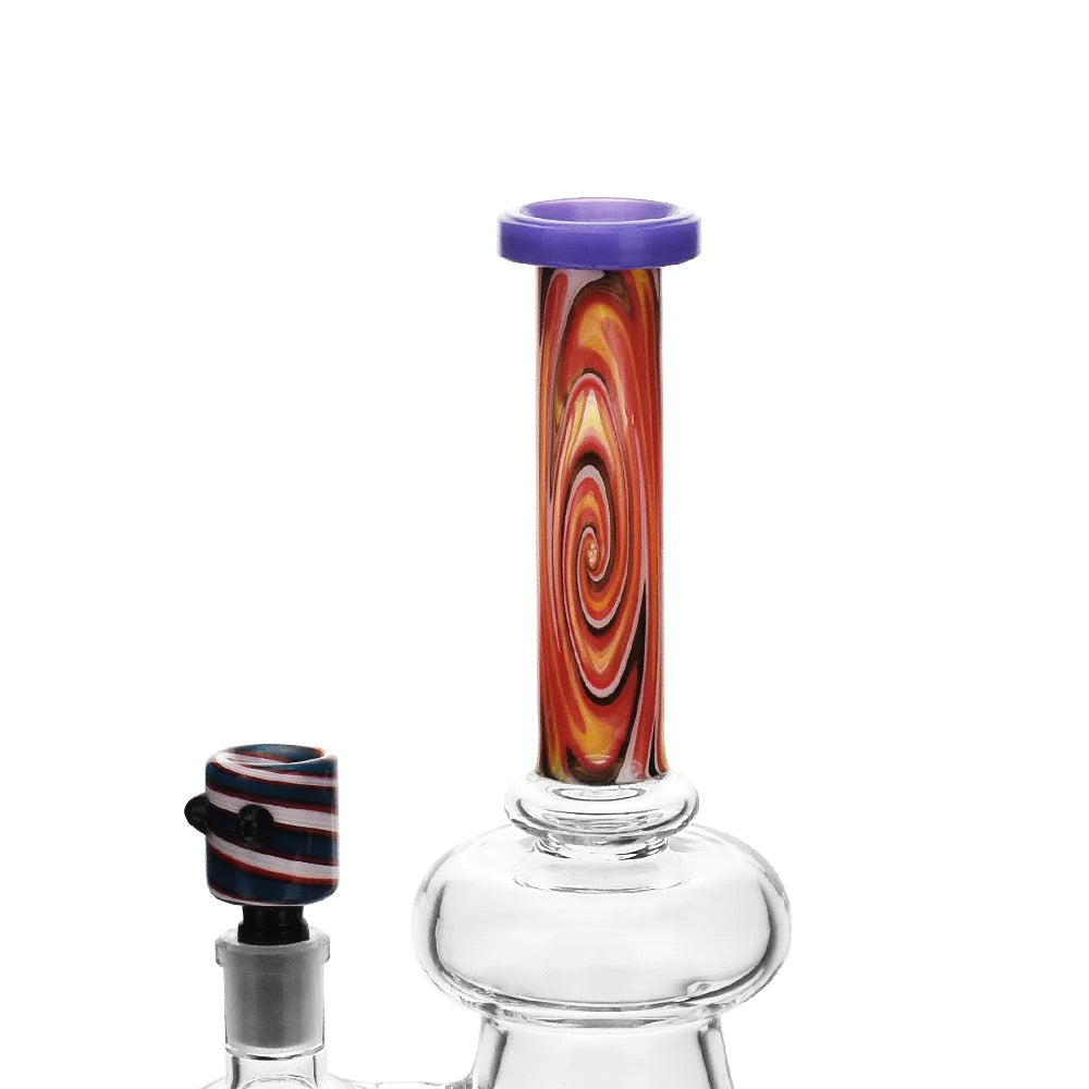 High Society Pegasi Premium Wig Wag Bong | Purple | close view