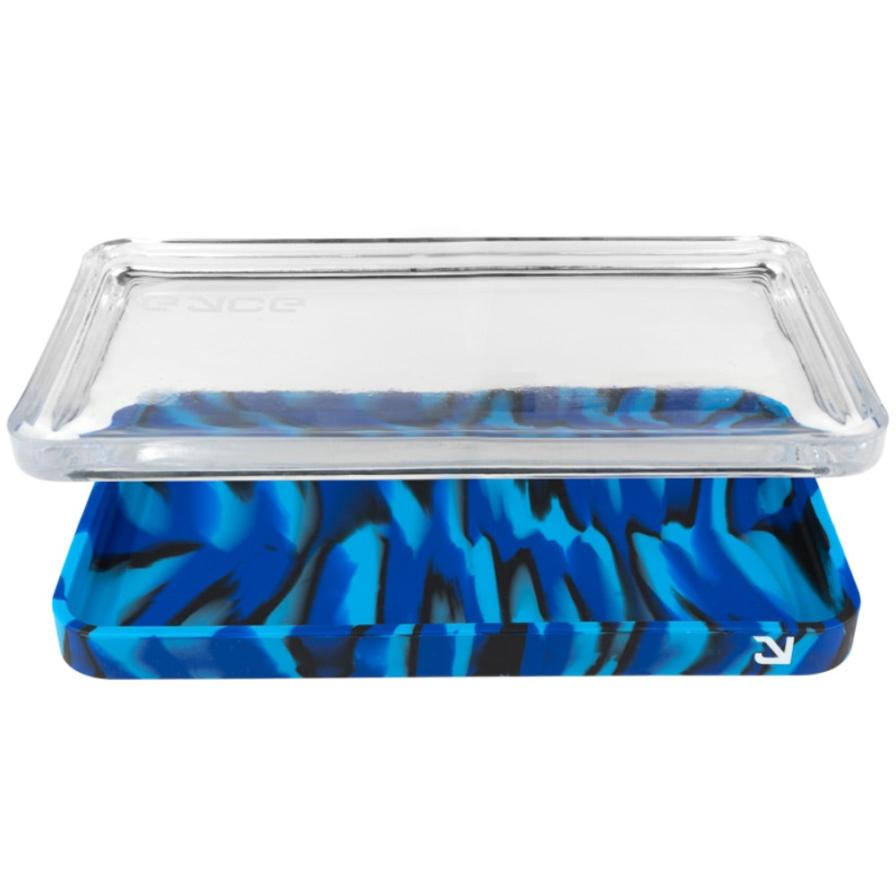 EYCE Silicone and Glass Rolling Tray | Winter | disassembled
