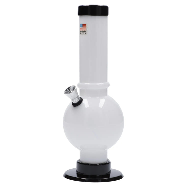 JM Plastics Bubble Base with Carb Hole Acrylic Bong - 9 in.