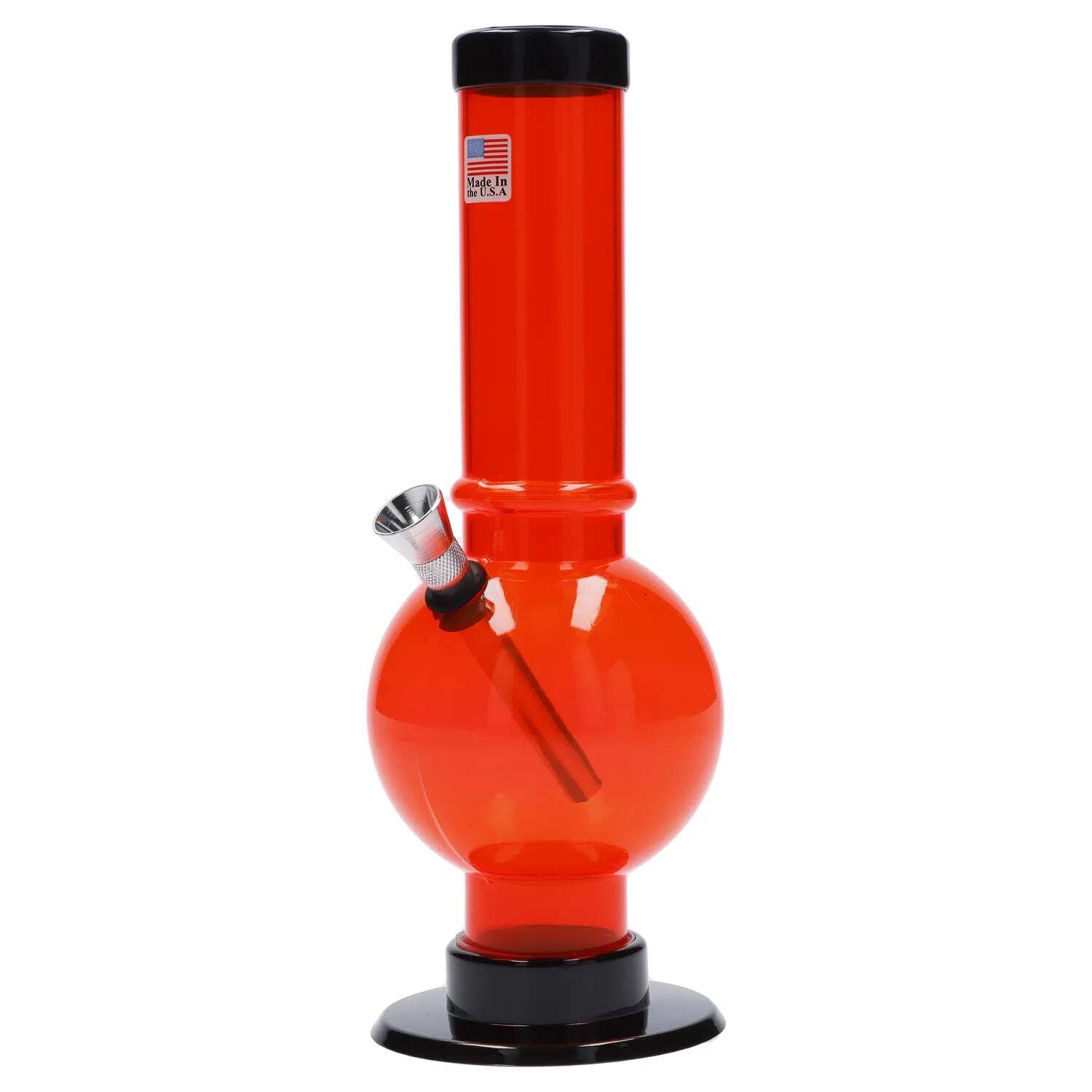 JM Plastics Bubble Base with Carb Hole Acrylic Bong - 9 in.