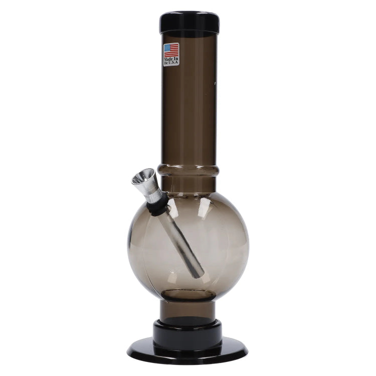JM Plastics Bubble Base with Carb Hole Acrylic Bong - 9 in.