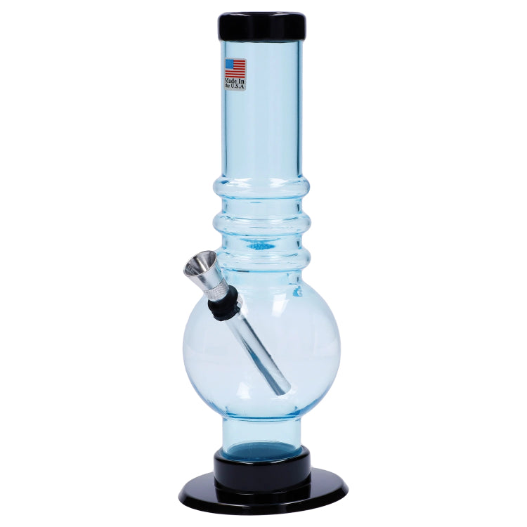 JM Plastics Bubble Base with Grip Acrylic Bong - 9 in.
