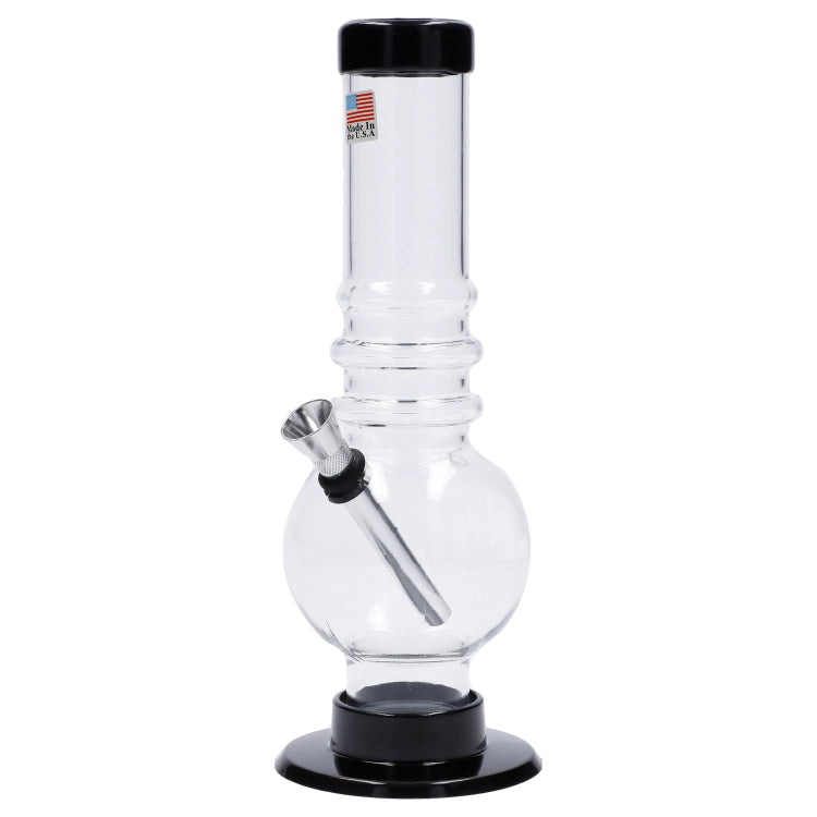 JM Plastics Bubble Base with Grip Acrylic Bong - 9 in.
