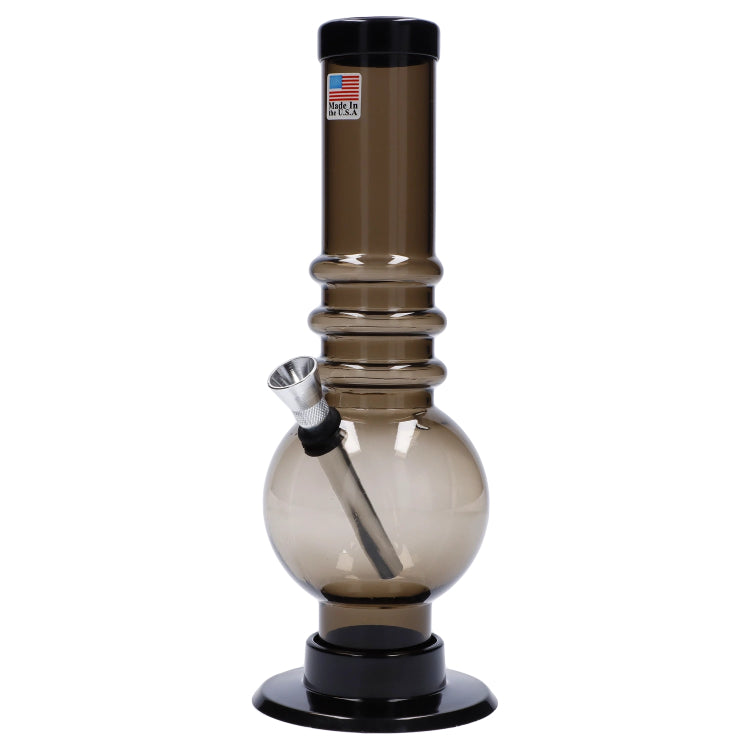 JM Plastics Bubble Base with Grip Acrylic Bong - 9 in.
