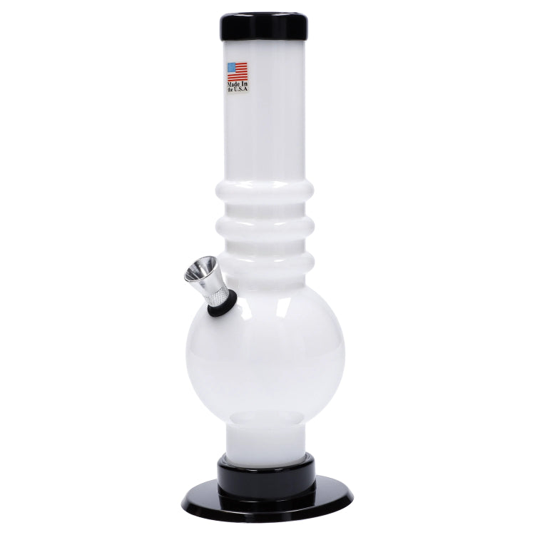 JM Plastics Bubble Base with Grip Acrylic Bong - 9 in.