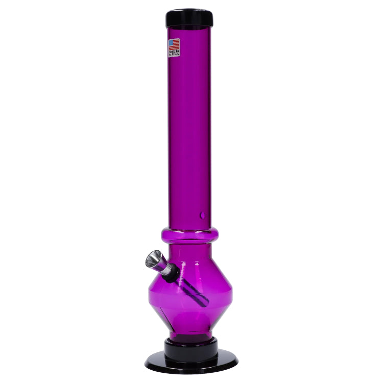 JM Plastics Diamond Base with Carb Hole Bong - 12 in.