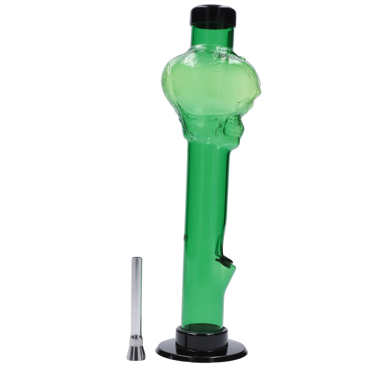JM Plastics Skull Top with Carb Hole Acrylic Bong - 12 in.