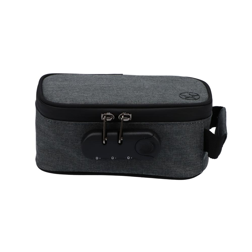 Famous X Smell Proof & Lockable Stash Case | Matte Grey | front view 2