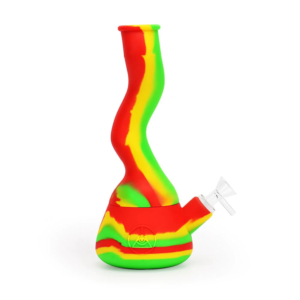 Ritual Wavy Silicone Beaker Bong | Rasta