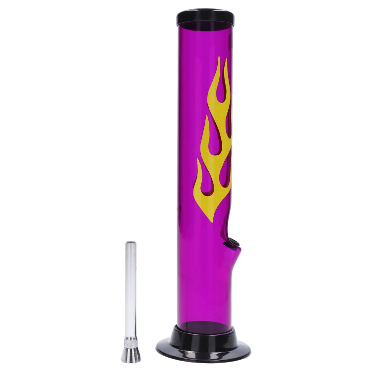 JM Plastics Flame Bubble Base Acrylic Bong - 12 in.