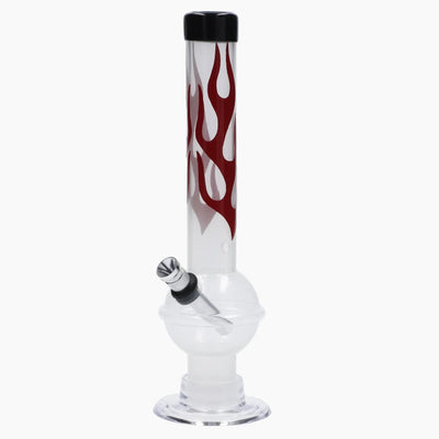 JM Plastics Flame Bubble Base with Ring and Carb Hole Acrylic Bong