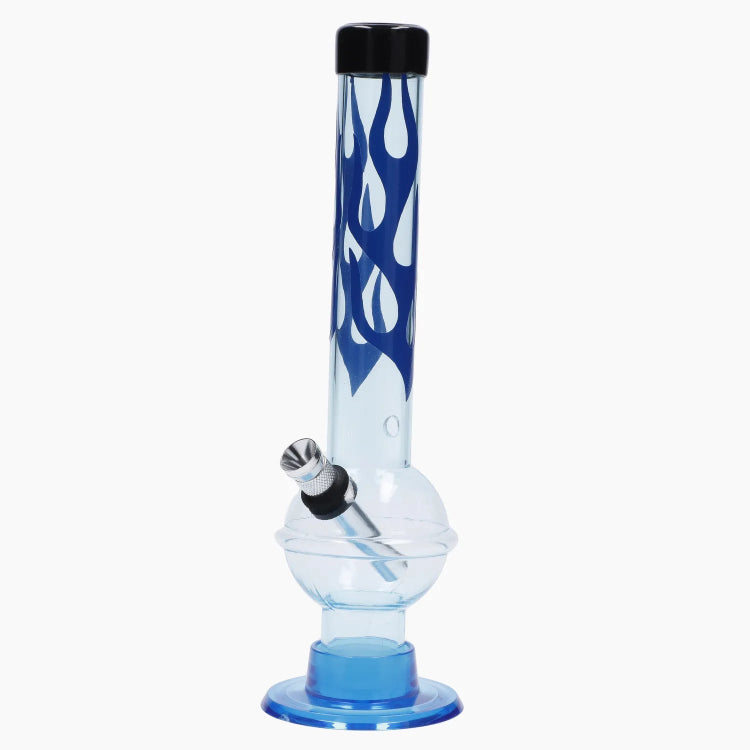 JM Plastics Flame Bubble Base with Ring and Carb Hole Acrylic Bong
