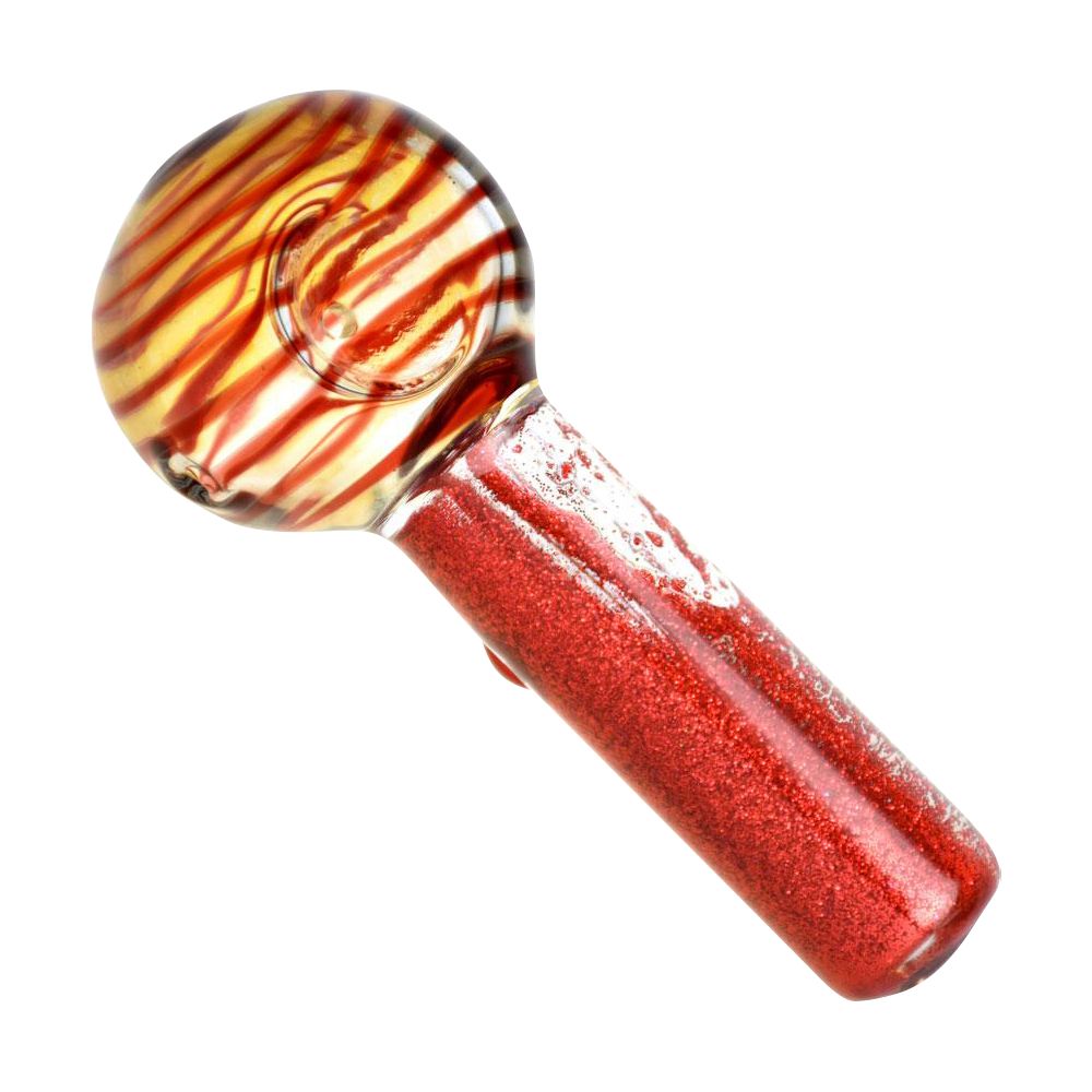 Freezable Glycerin Space Glitter Spoon Pipe | Side View 1
