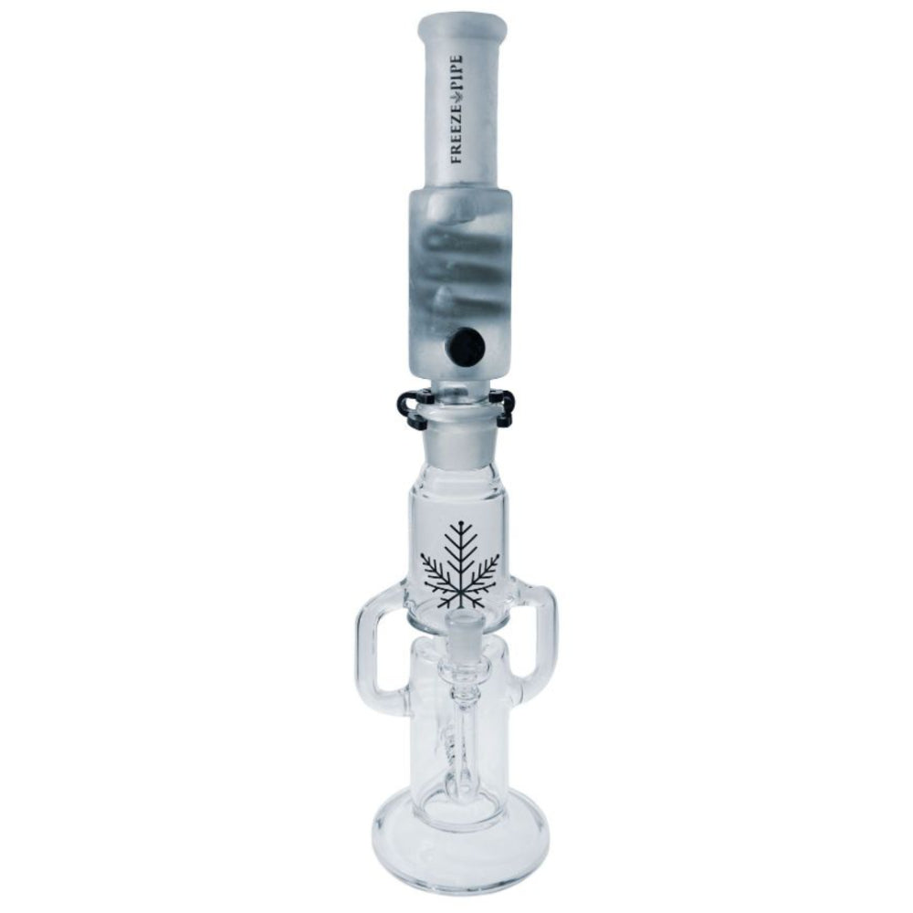 Freeze Pipe Recycler Bong | Front view with frozen coil
