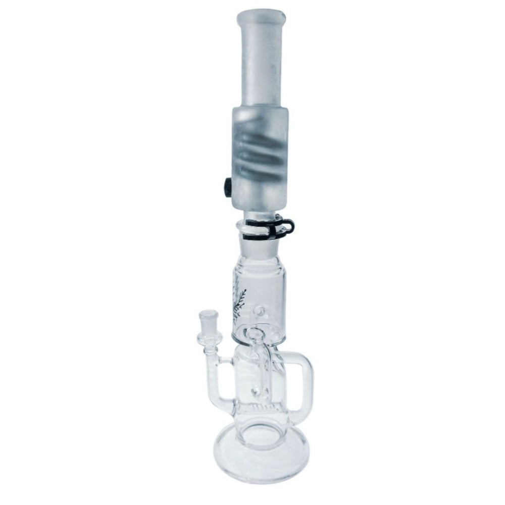 Freeze Pipe Recycler Bong | Side view with frozen coil