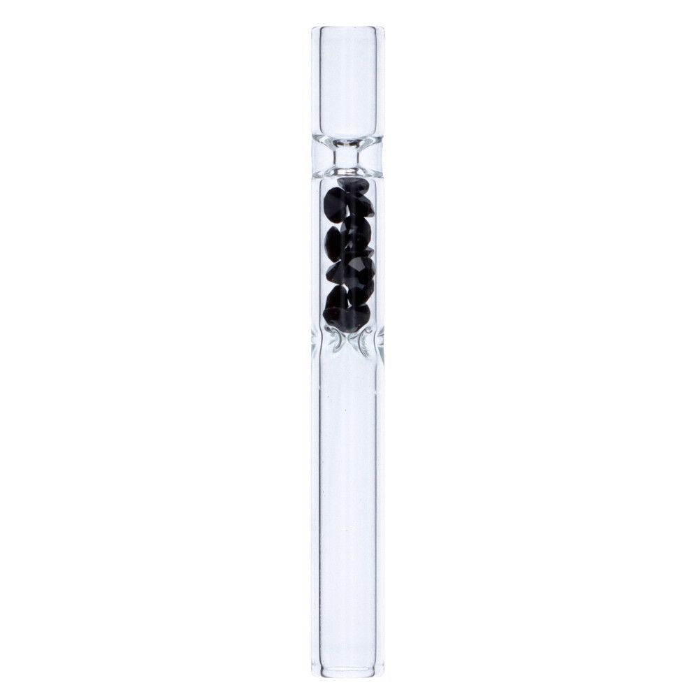 Glass One Hitter with Diamond Beads | Random | Black