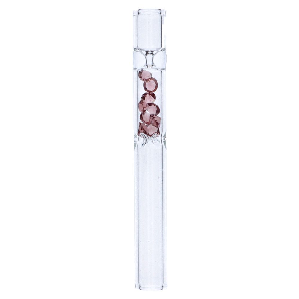 Glass One Hitter with Diamond Beads | Random | Amber