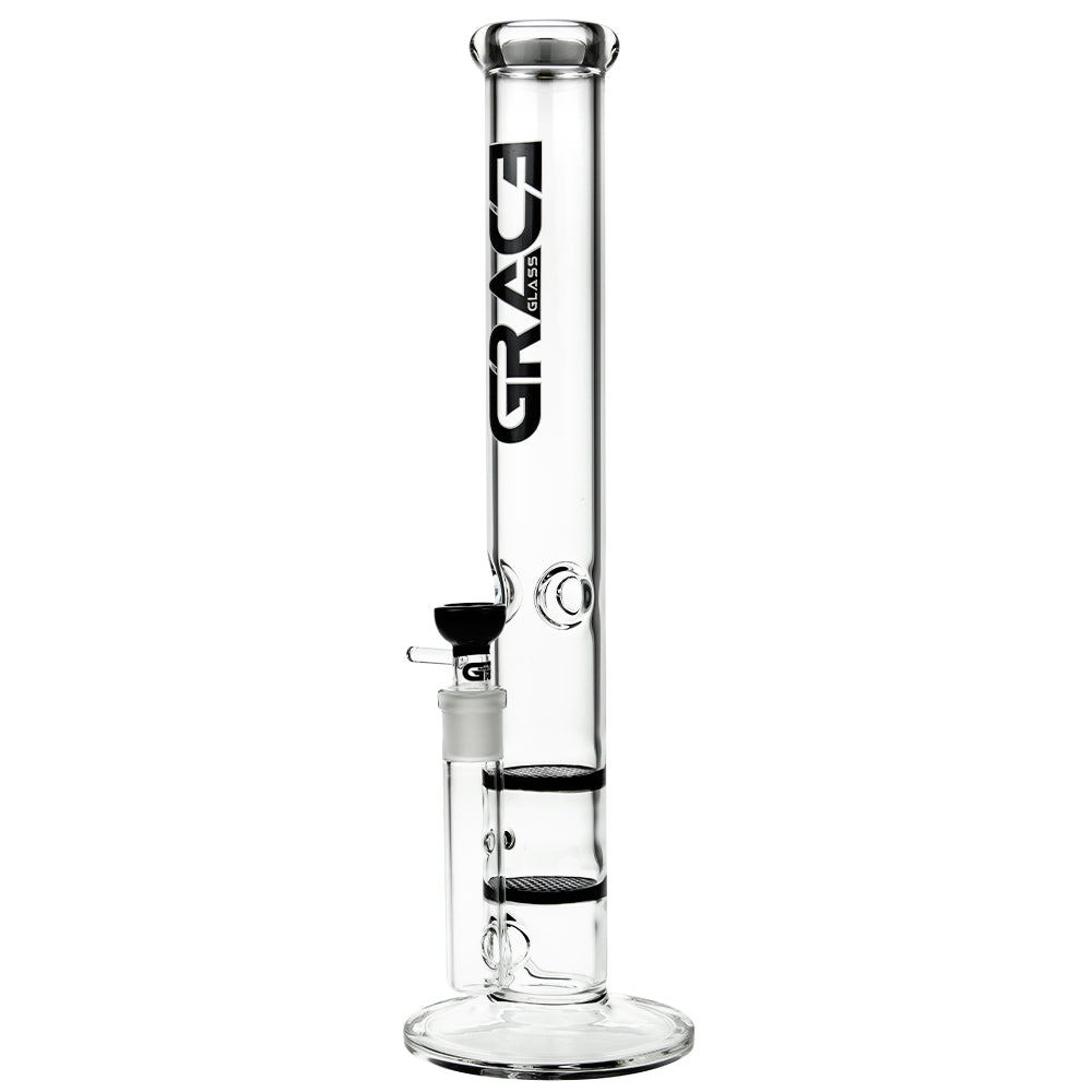 Grace Glass Cane GG Ice Bong | Black - Side View 2