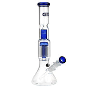 Grace Glass 8-arm Tree Perc Beaker Base Glass Ice Bong | Blue - Side View 1