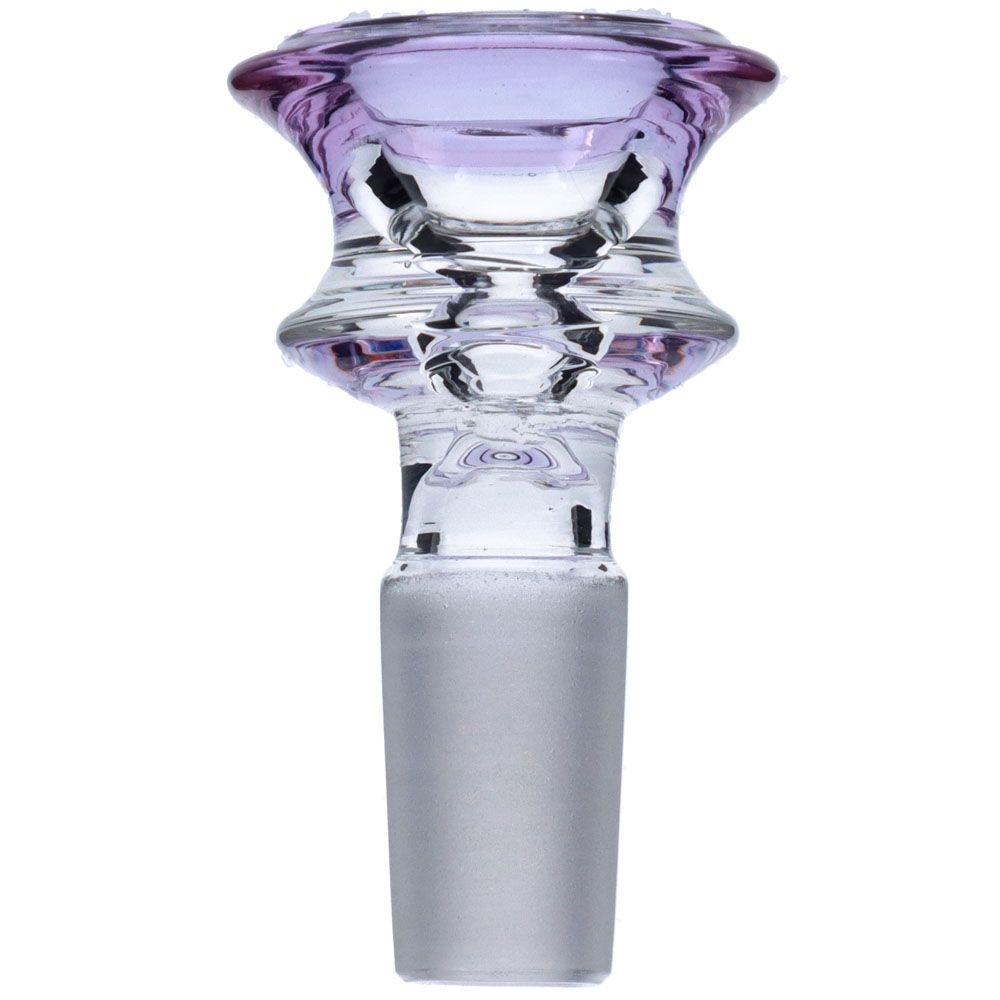 Concave Colored Glass Male Herb Bowl | Vertical Purple 