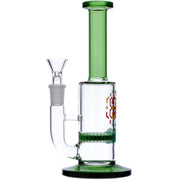 Straight Tube Colored Glass Bong | Green | Side view 1