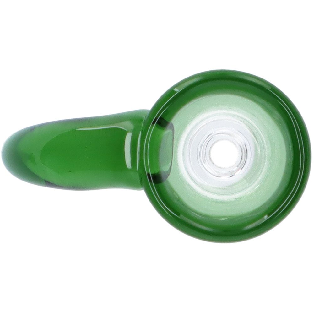 Glass Herb Bowl with Colored Top and Handle | 14.5mm | Green | Top view