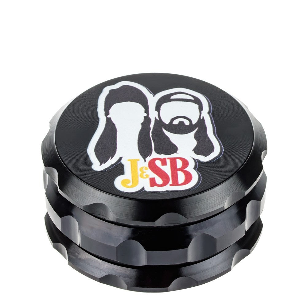 Jay and Silent Bob Aluminum Grinder | Secret Stash | Black - Bottom View 