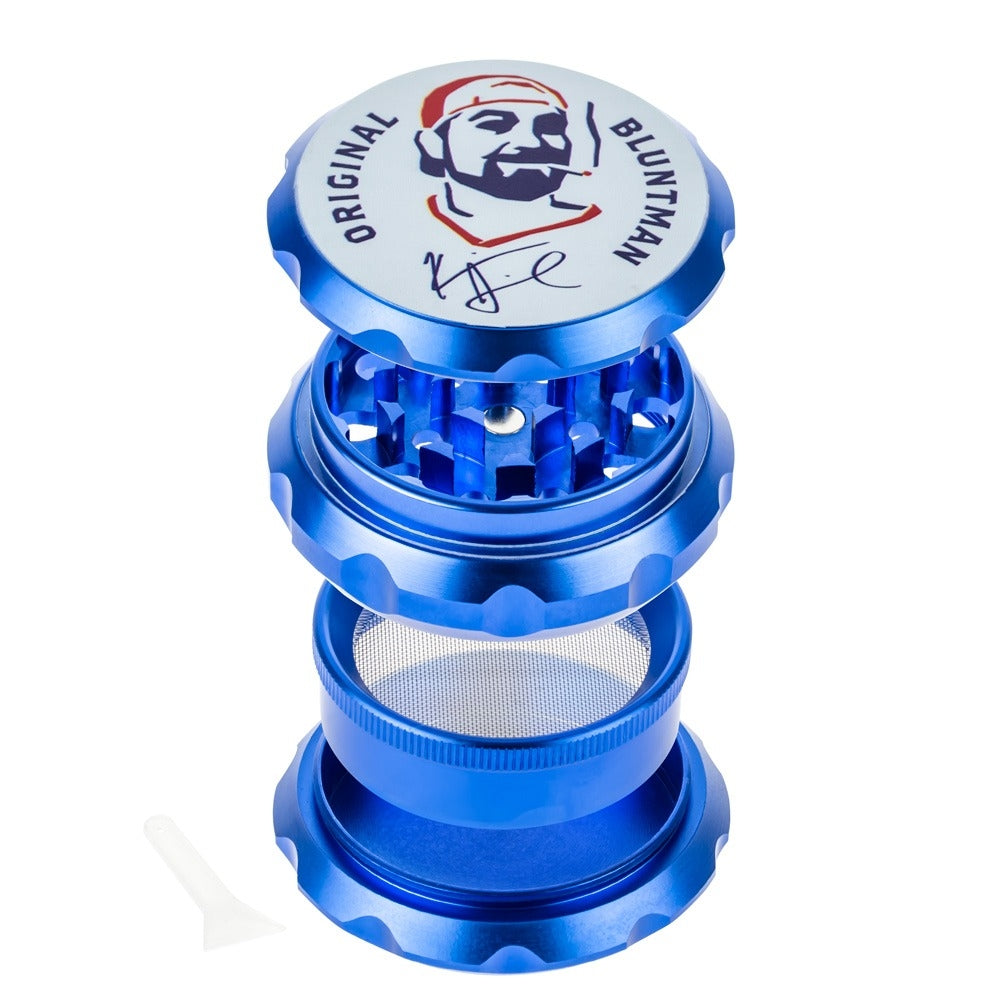 Jay and Silent Bob Aluminum Grinder | Bluntman | Blue - Disassembled 