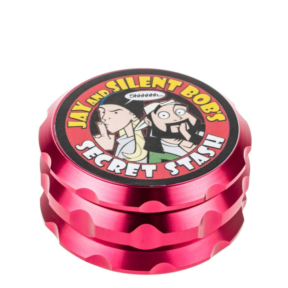 Jay and Silent Bob Aluminum Grinder | Secret Stash | Red - Top View