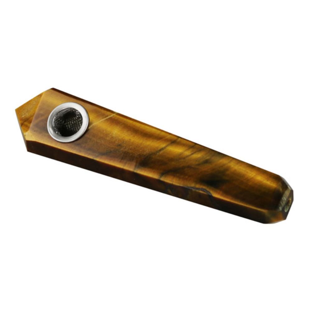 Gemstone Hand Pipe | Tiger Eye