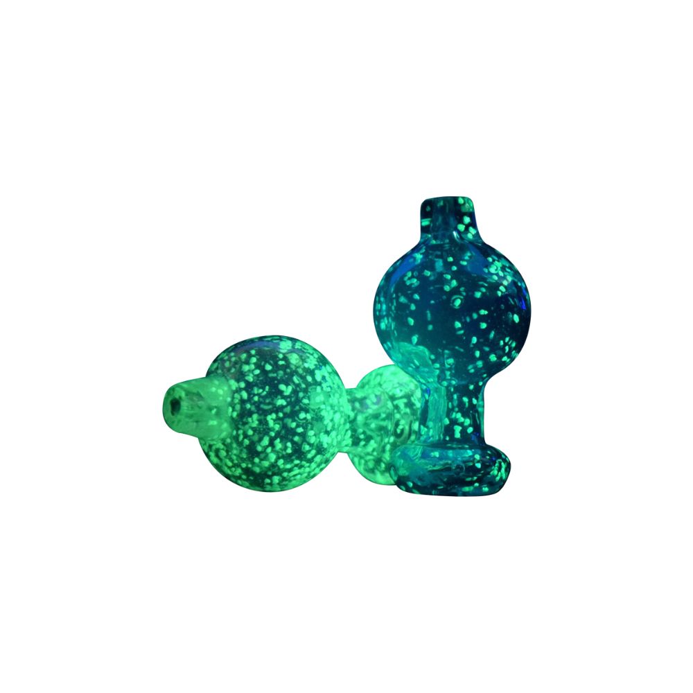 Glow in the Dark Speckled Ball Carb Cap | Green