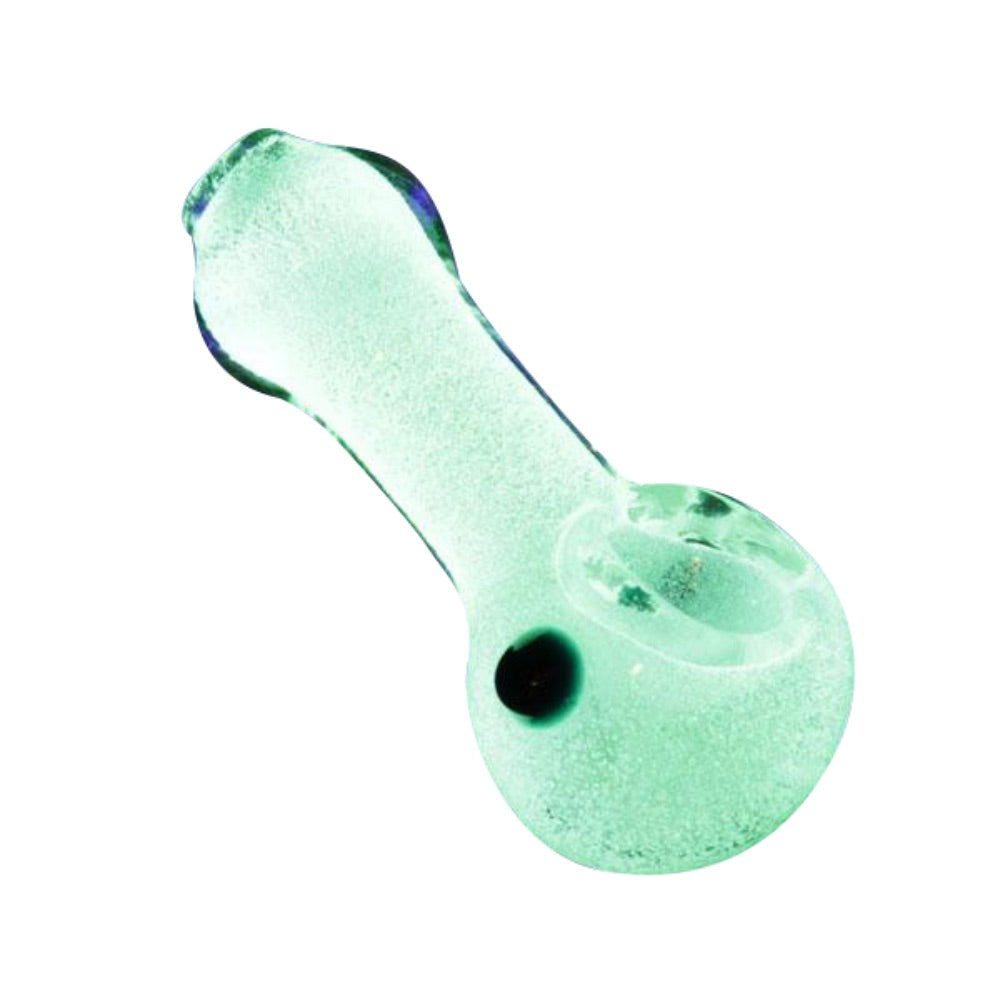 Glow Spoon Hand Pipe with Marble | UV reactive
