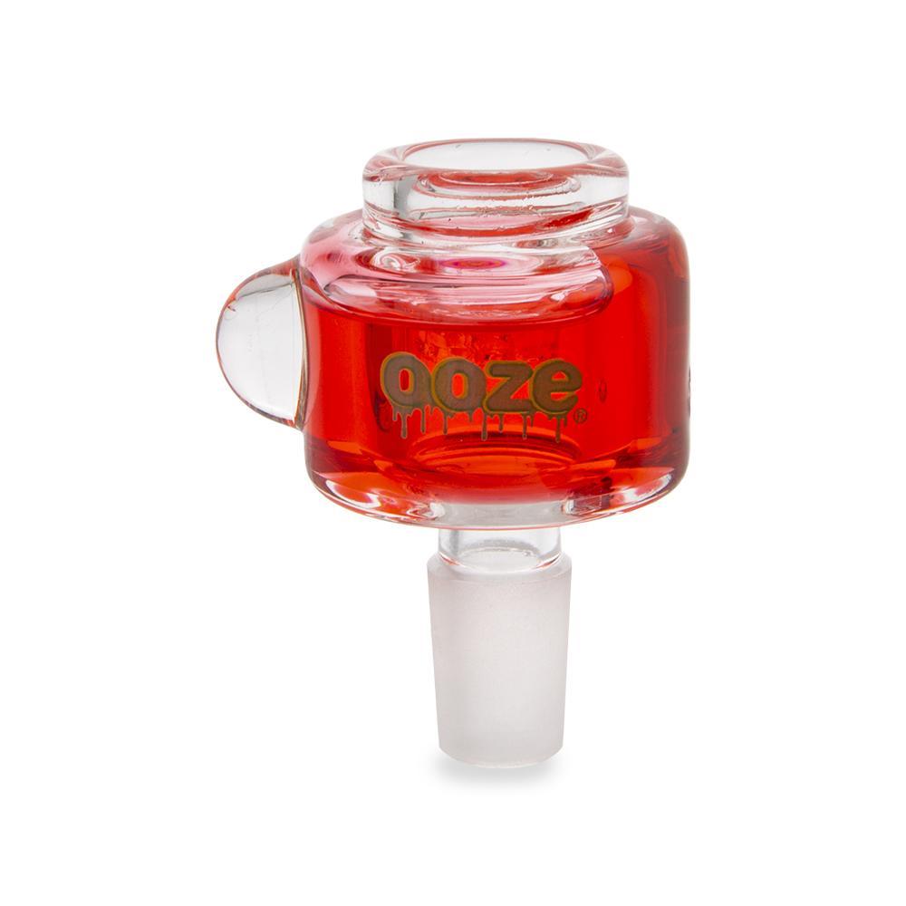 Ooze Glyco Glycerin Chilled Glass Beaker Bong | Red - Herb Bowl
